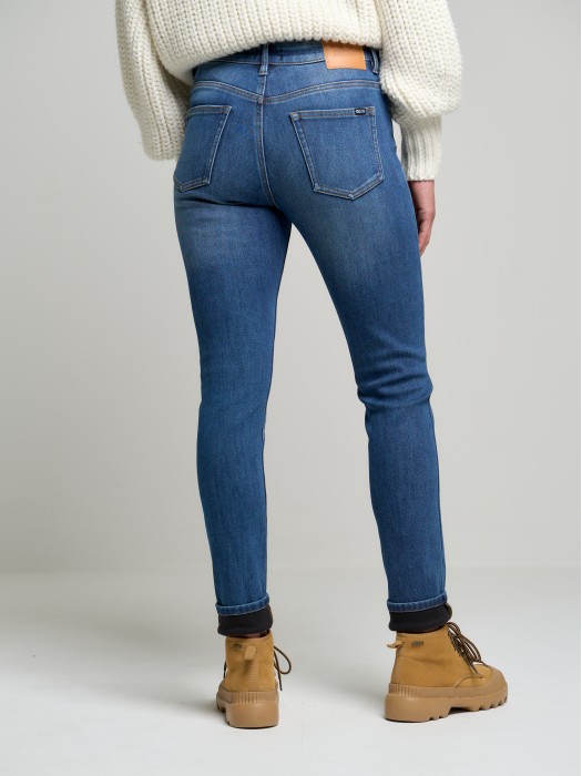 DÁMSKE SKINNY ZATEPLENÉ DŽÍNSY S VYSOKÝM PÁSOM TATIANA 343